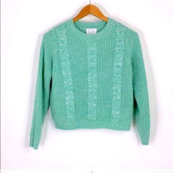 REVOLVE Line and Dot Cropped Delilah Knit Crewneck Sweater Size XS - Picture 3 of 10